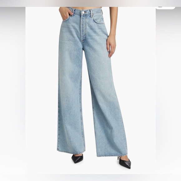 Agolde Dame High Rise Wide Leg Jeans in Conflict. Size 26. - Picture 11 of 13